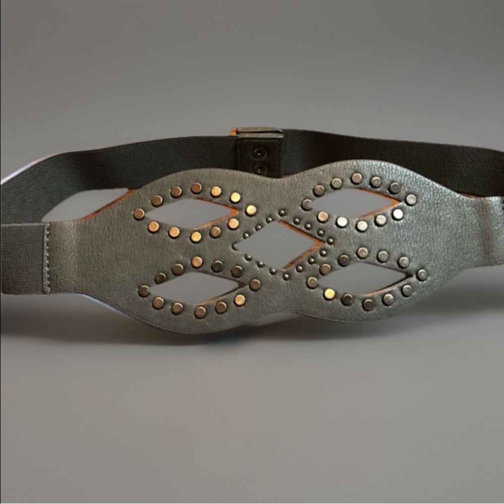 Dark Brown Boho Nickel Studded Bohemian Belt